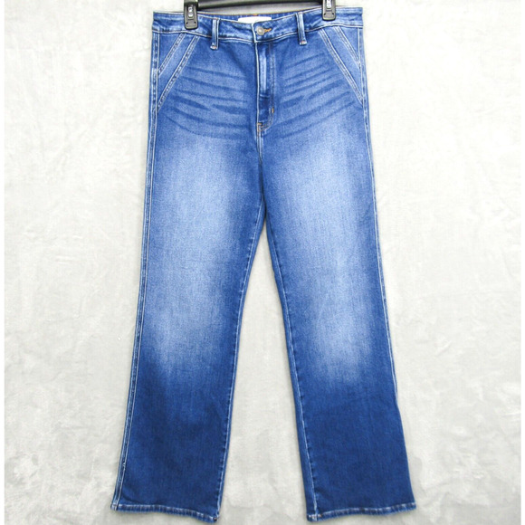Kancan Jeans Womens 13 30 Celia Wide Flare Ultra High-rise Medium Wash - Picture 1 of 14